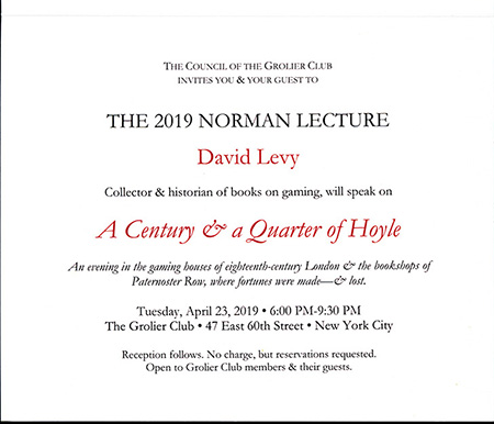 Norman Lecture 2019 Invitation