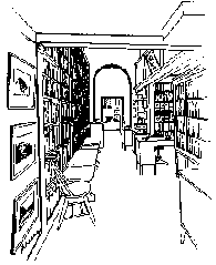 Interior view, looking toward Warren Howell&rsquo;s office