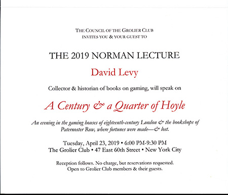 Norman Lecture 2019 Invitation